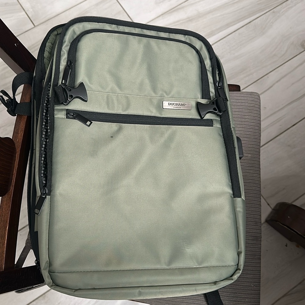 ARMY GREEN Getaway Expandable Carry-On Backpack Suitcase by Duchamp